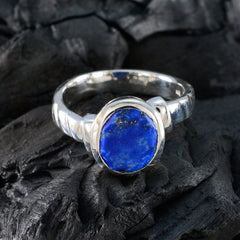 Agnes Blue Solitaire Ring with Natural Gemstone