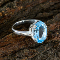 Katarina Contemporary Blue Solitaire Ring