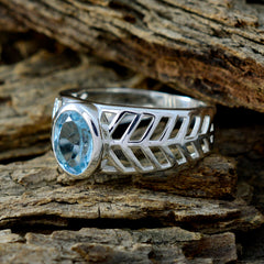 Sofia Rope-Wire Blue Solitaire Ring