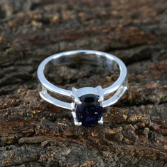 Aria Blue Solitaire Ring Elegant Oval Gemstone Ring