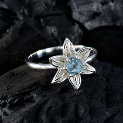 Jia Contemporary Blue Solitaire Ring