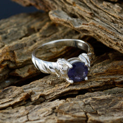 Riya Contemporary Blue Solitaire Ring