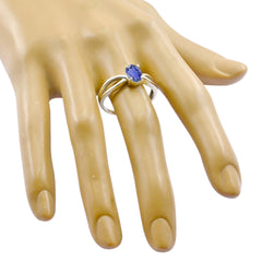 Priya Blue Solitaire Ring Online in Sterling Silver