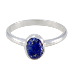 Ha-eun Blue Solitaire Ring with Lapis Lazuli Gemstone