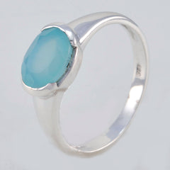 Eliza Contemporary Blue Solitaire Ring