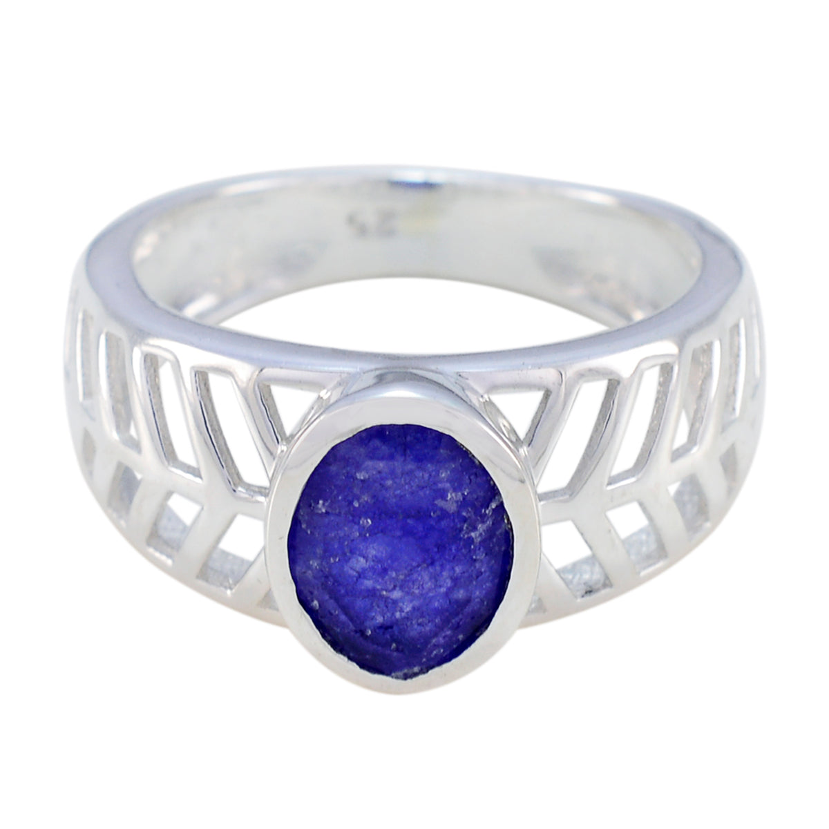 Sophia Rope-Wire Blue Solitaire Ring Indian Blue Sapphire Blue