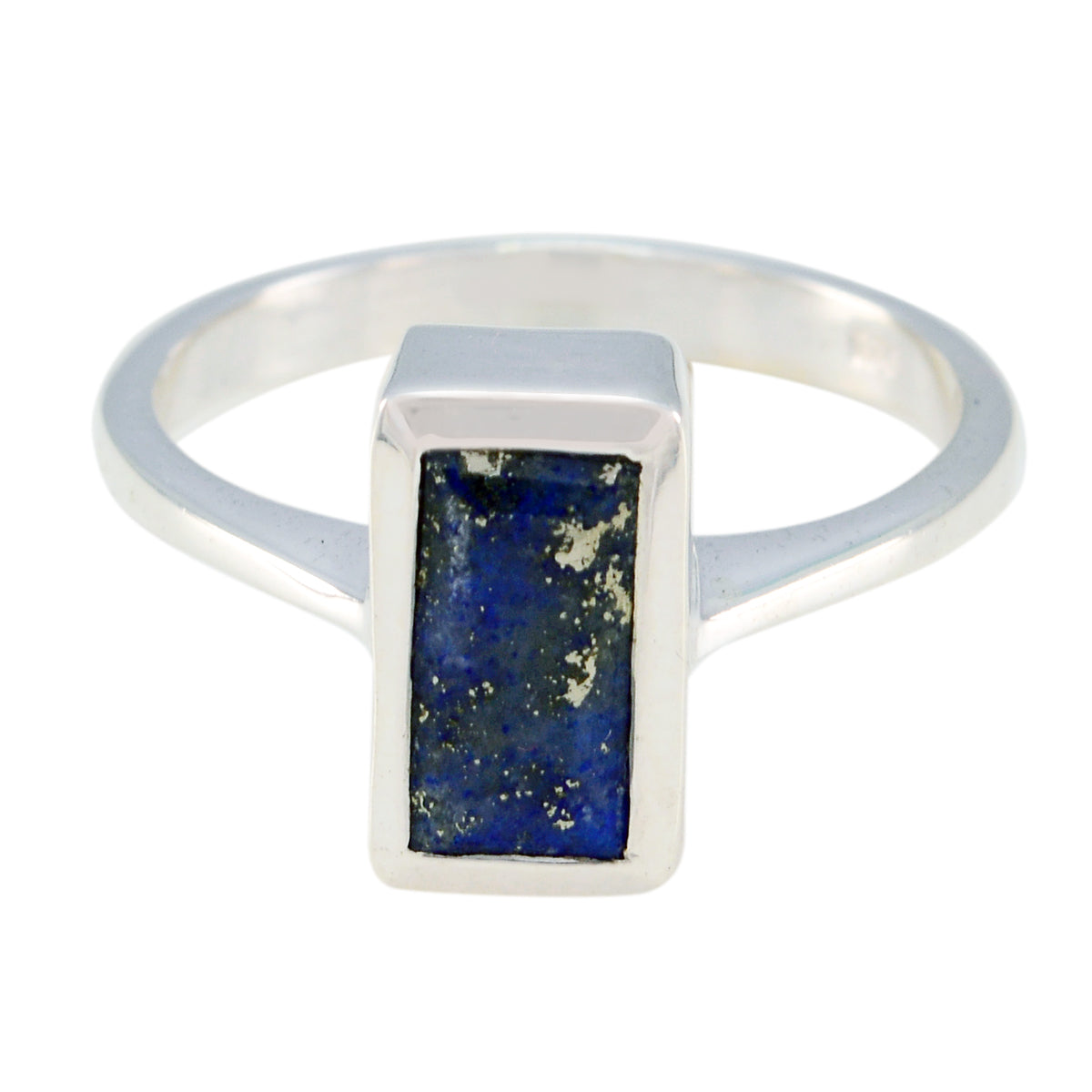 Noelia Graceful Blue Solitaire Ring Lapis Lazuli Blue