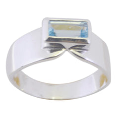 Mei Sophisticated Blue Solitaire Ring Blue Topaz Blue