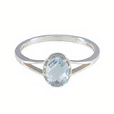 Rina Blue Solitaire Ring Riyo with Elegant Gemstone Blue Topaz Blue