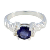 Riya Contemporary Blue Solitaire Ring Iolite Blue