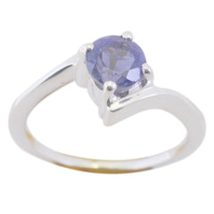 Naomi Sophisticated Blue Solitaire Ring