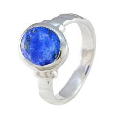 Agnes Blue Solitaire Ring with Natural Gemstone