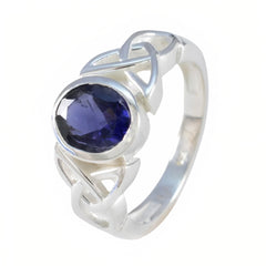 Kennedy Traditional Blue Solitaire Ring