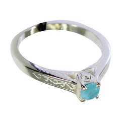Claire Abstract Blue Solitaire Ring