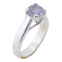 Emilia Contemporary Blue Solitaire Ring