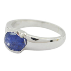 Lakshmi Feminine Blue Solitaire Ring