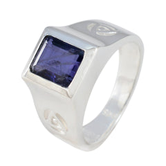 Isabella Contemporary Blue Solitaire Ring