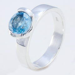Lakshmi Sophisticated Blue Solitaire Ring