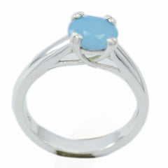 Ananya Fairytale Blue Solitaire Ring Blue Chalcedony Blue