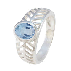 Sofia Rope-Wire Blue Solitaire Ring