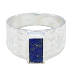 Zoe Blue Solitaire Ring in Stunning Silver Design Lapis Lazuli Blue