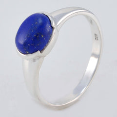 Ling Blue Solitaire Ring with Elegant Oval Gemstone