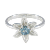 Jia Contemporary Blue Solitaire Ring Blue Topaz Blue