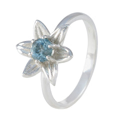 Jia Contemporary Blue Solitaire Ring