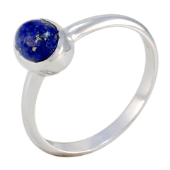 Ha-eun Blue Solitaire Ring with Lapis Lazuli Gemstone