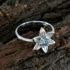 Jia Contemporary Blue Solitaire Ring