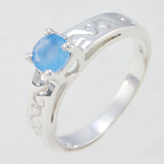 Claire Abstract Blue Solitaire Ring