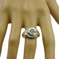 Nayara Blue Solitaire Ring with Elegant Teardrop Gem