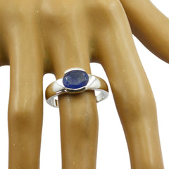 Lakshmi Feminine Blue Solitaire Ring