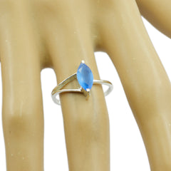 Ying Contemporary Blue Solitaire Ring