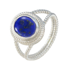 Nisa Blue Solitaire Rope Ring with Lapis Stone
