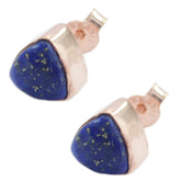 Lourdes Blue Solitaire Stud Earrings for Every Occasion Lapis Lazuli Blue Stud