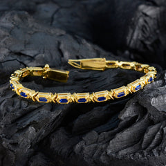 Julia Blue Tennis Bracelet Gift in Gold for Any Occasion