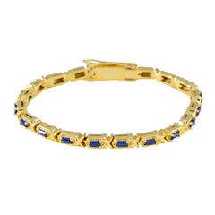 Julia Blue Tennis Bracelet Gift in Gold for Any Occasion Blue Supphire CZ Blue