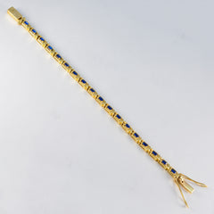 Julia Blue Tennis Bracelet Gift in Gold for Any Occasion