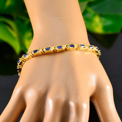 Julia Blue Tennis Bracelet Gift in Gold for Any Occasion