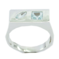 Stella silver ring featuring two blue gemstones in a blue toi et moi ring design