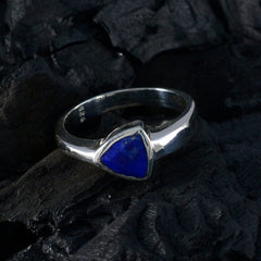 Saanvi Boho Blue Gemstone Ring in Silver Finish