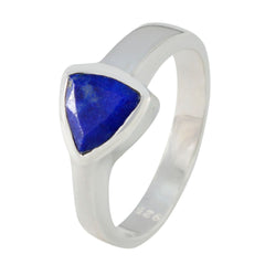 Saanvi Boho Blue Gemstone Ring in Silver Finish