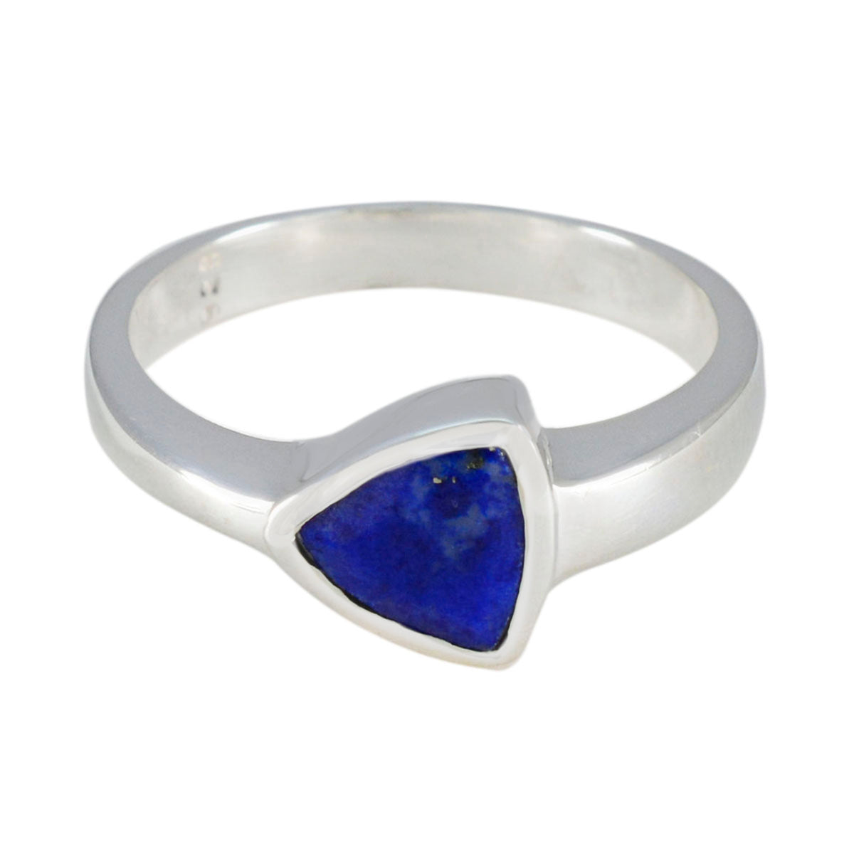 Saanvi Boho Blue Gemstone Ring in Silver Finish Lapis Lazuli Blue