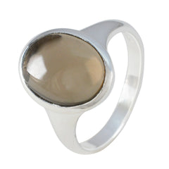 Nayara Boho Brown Solitaire Ring in Sterling Silver