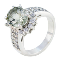 Teresa Boho Light Green Gemstone Ring with Sparkling Accents