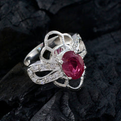 Paula Boho Multicolor Gemstone Ring with Silver Accent