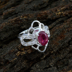 Paula Boho Multicolor Gemstone Ring with Silver Accent