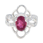 Paula Boho Multicolor Gemstone Ring with Silver Accent Tourmaline Multicolor