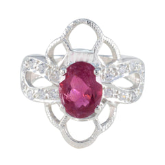 Paula Boho Multicolor Gemstone Ring with Silver Accent Tourmaline Multicolor